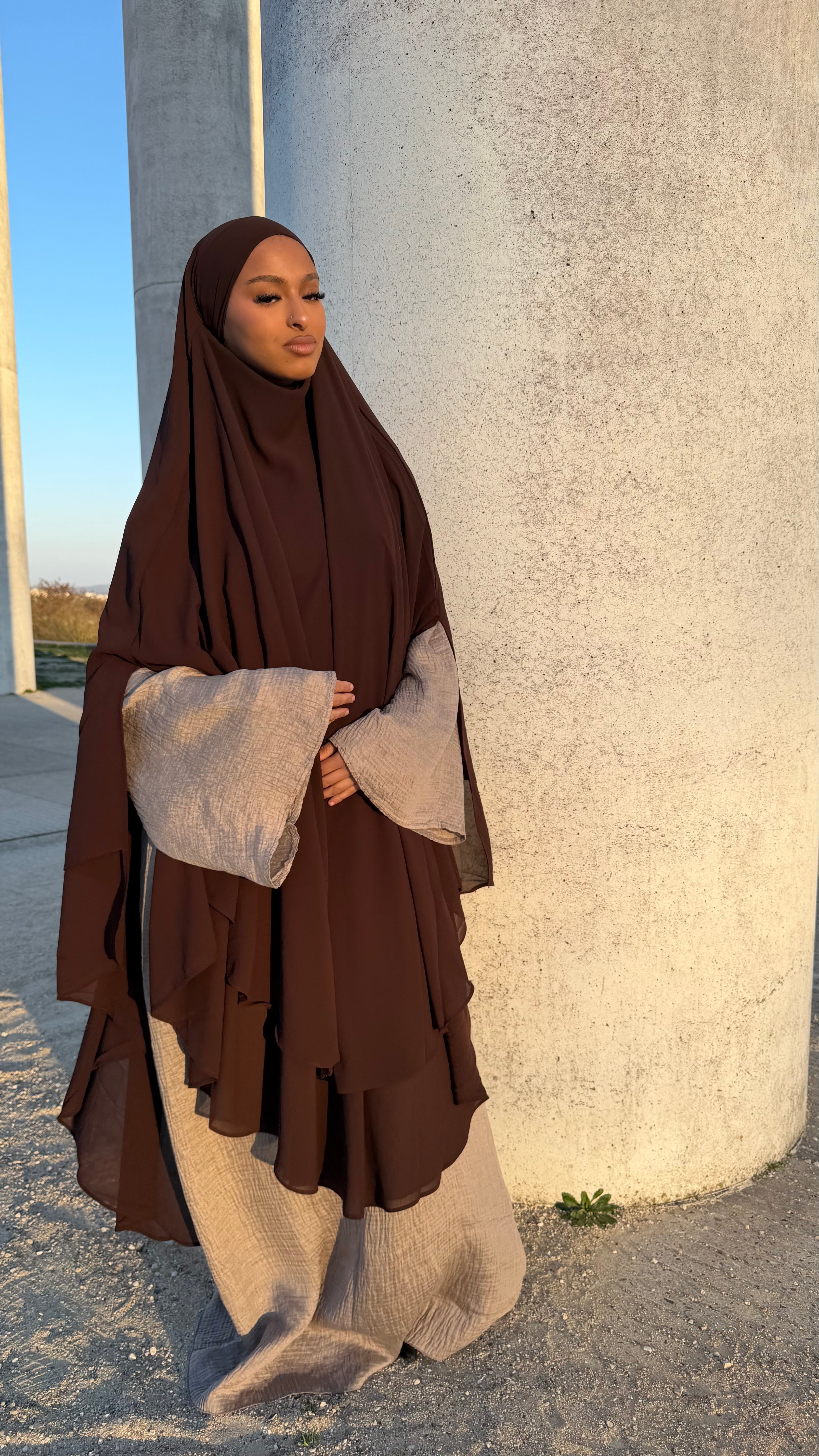 Khimar Long Mousseline