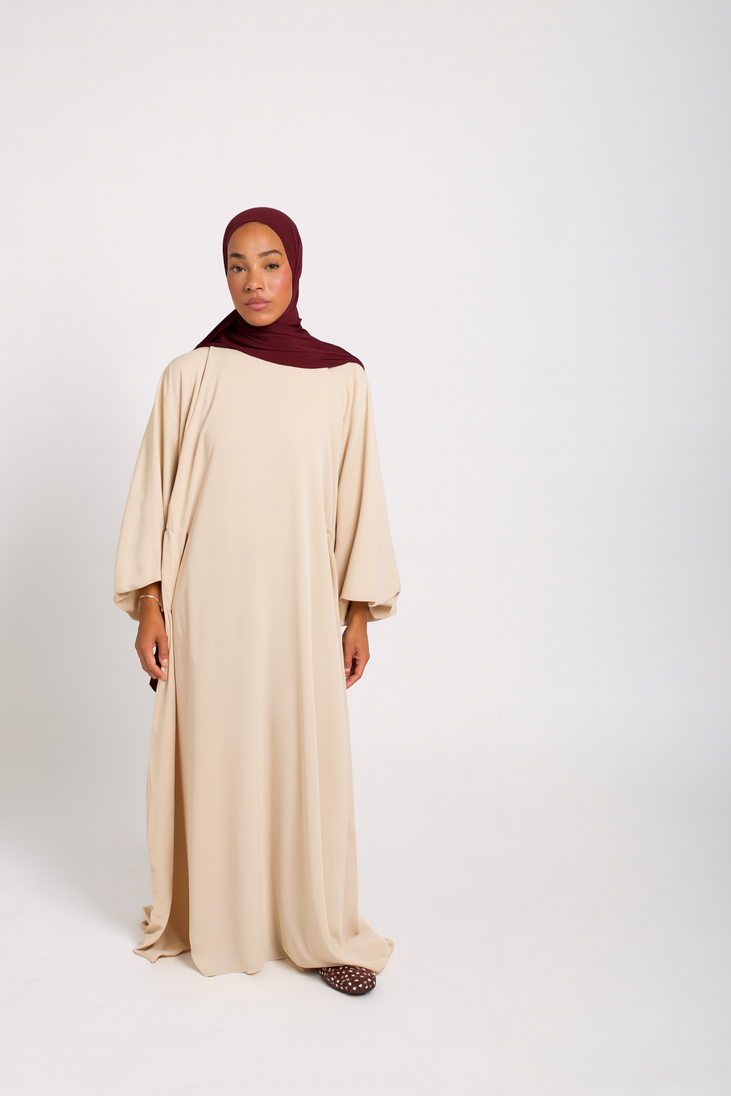 Abaya manches bouffantes