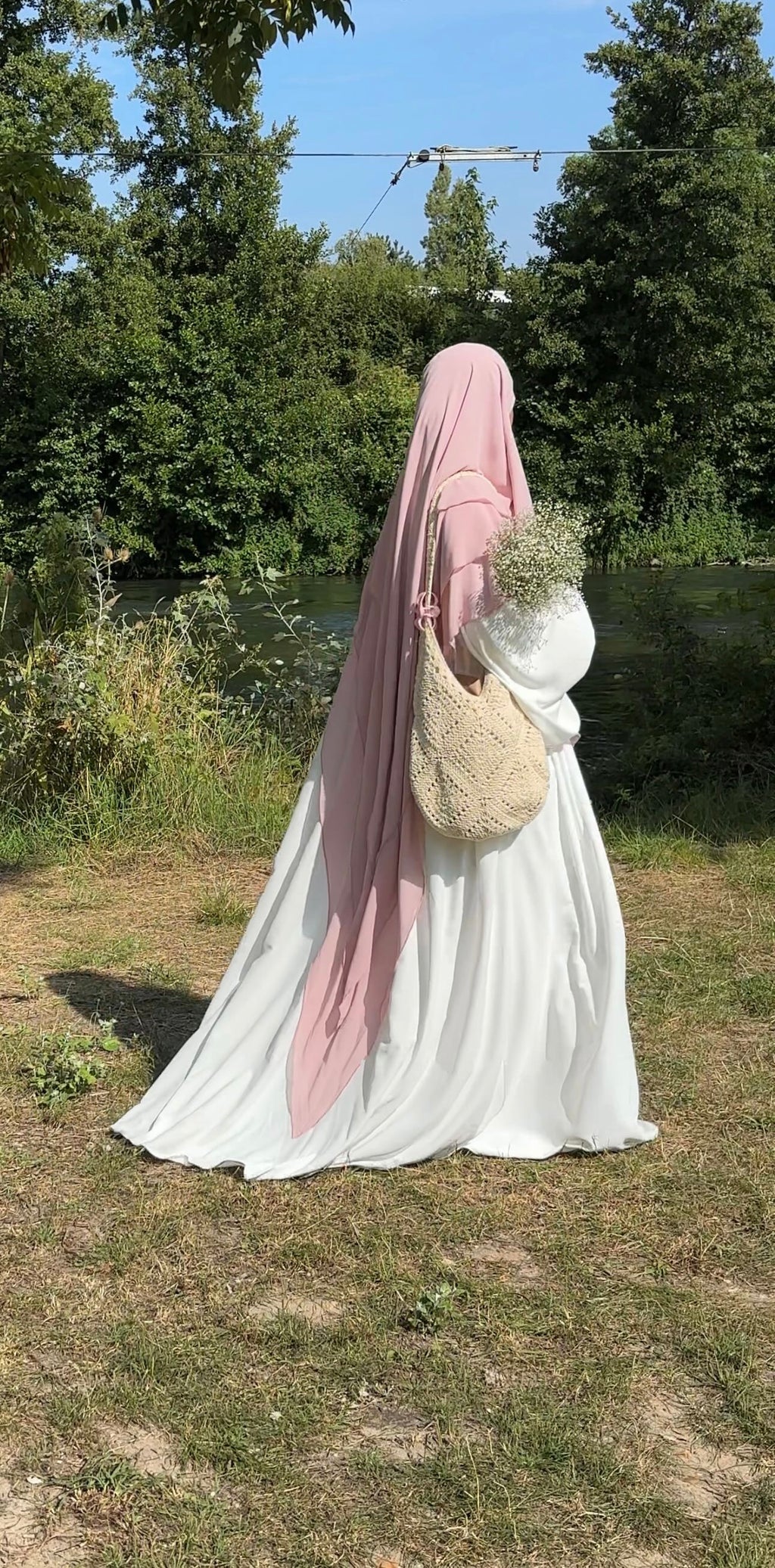 Abaya Manches bouffantes plisse