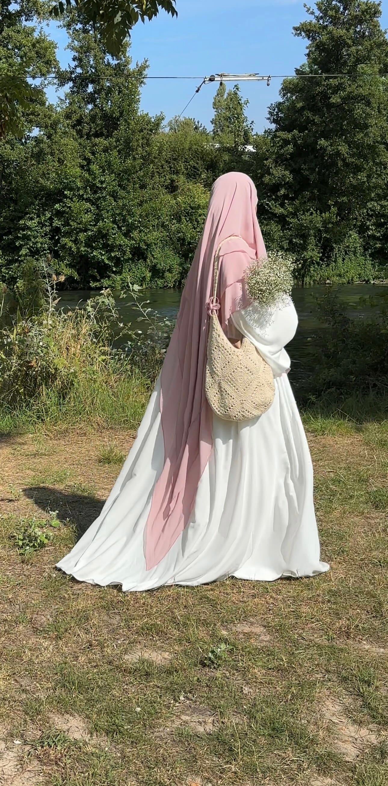 Abaya Manches bouffantes plisse
