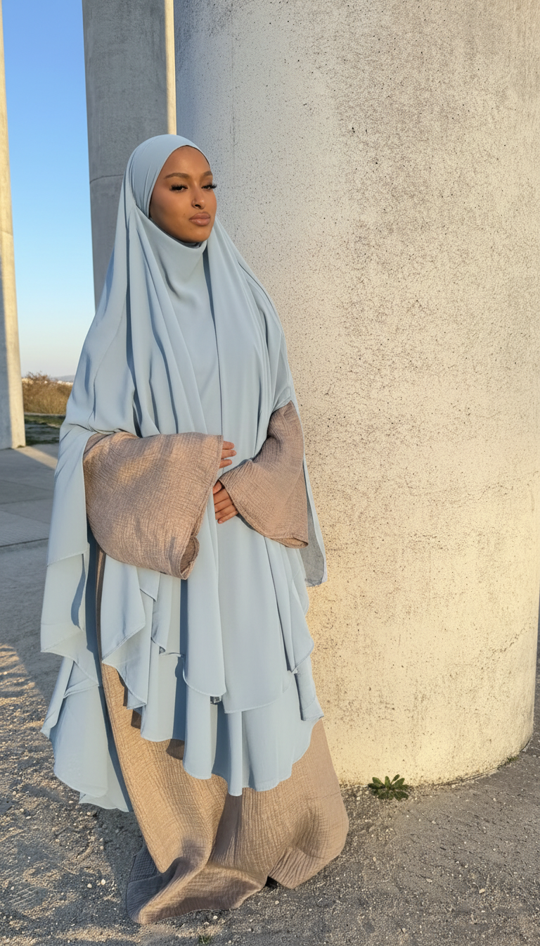 Khimar Long Mousseline
