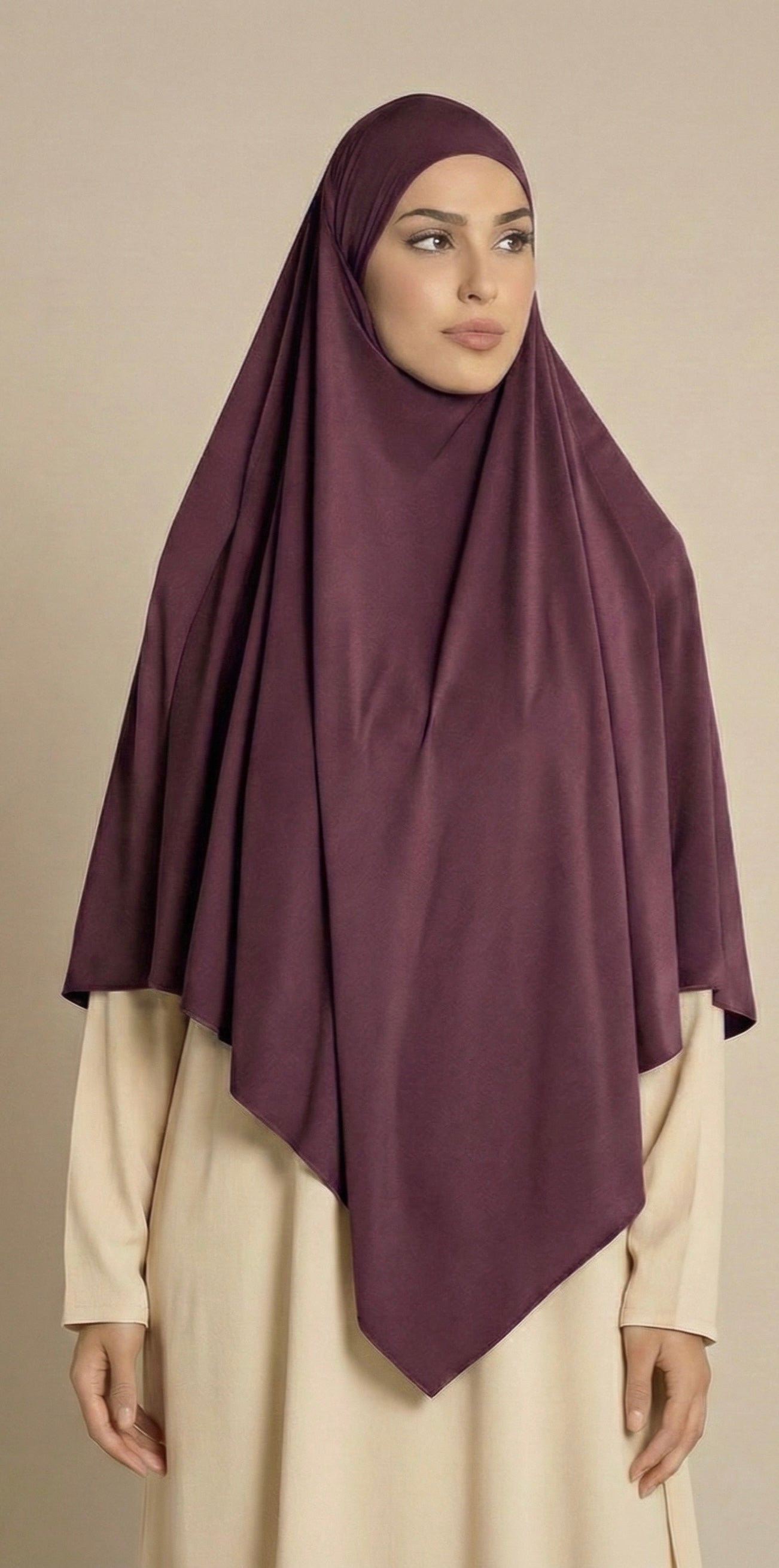 Khimar pointu en Jersey Premium