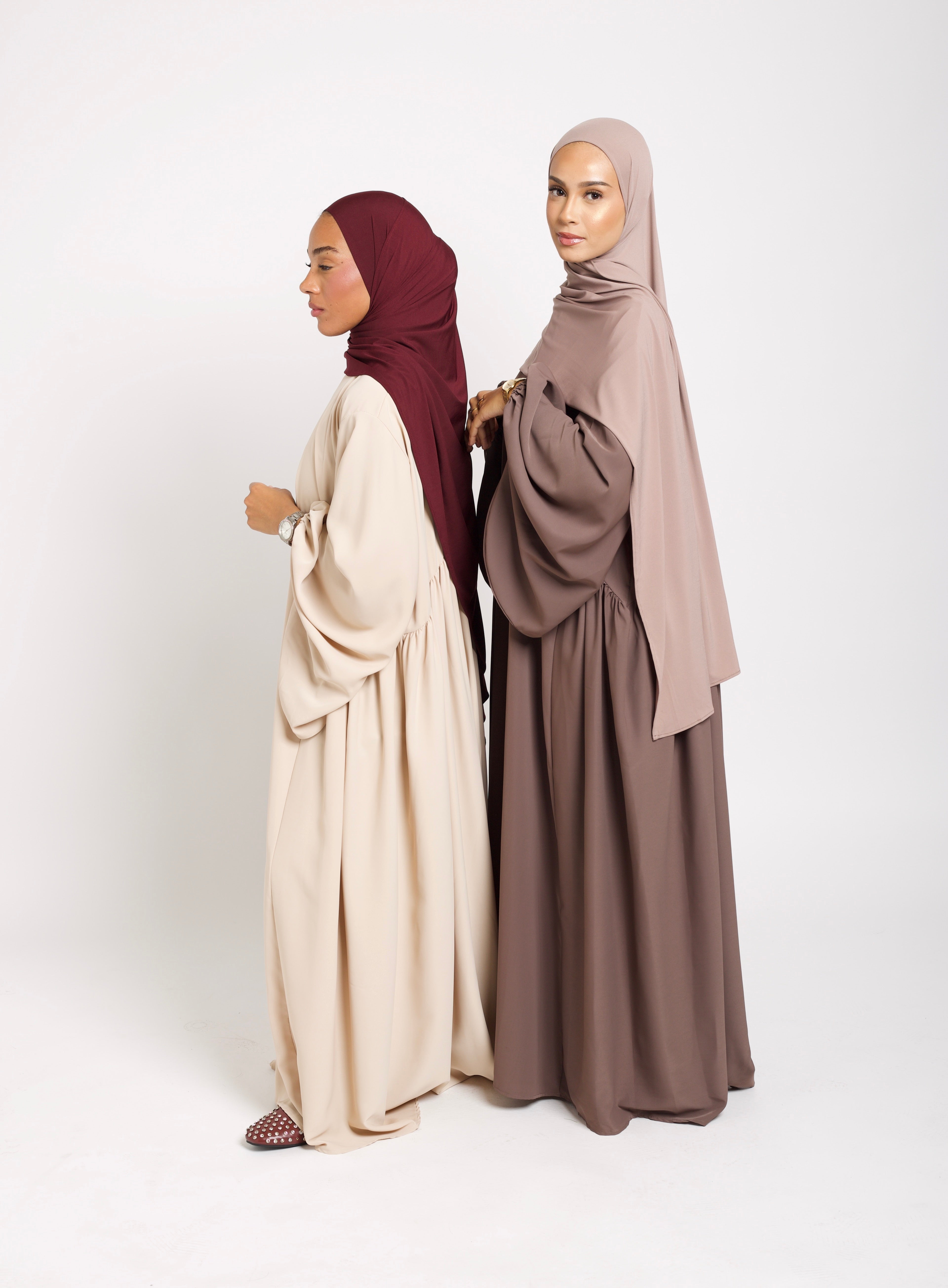 Abaya manches bouffantes