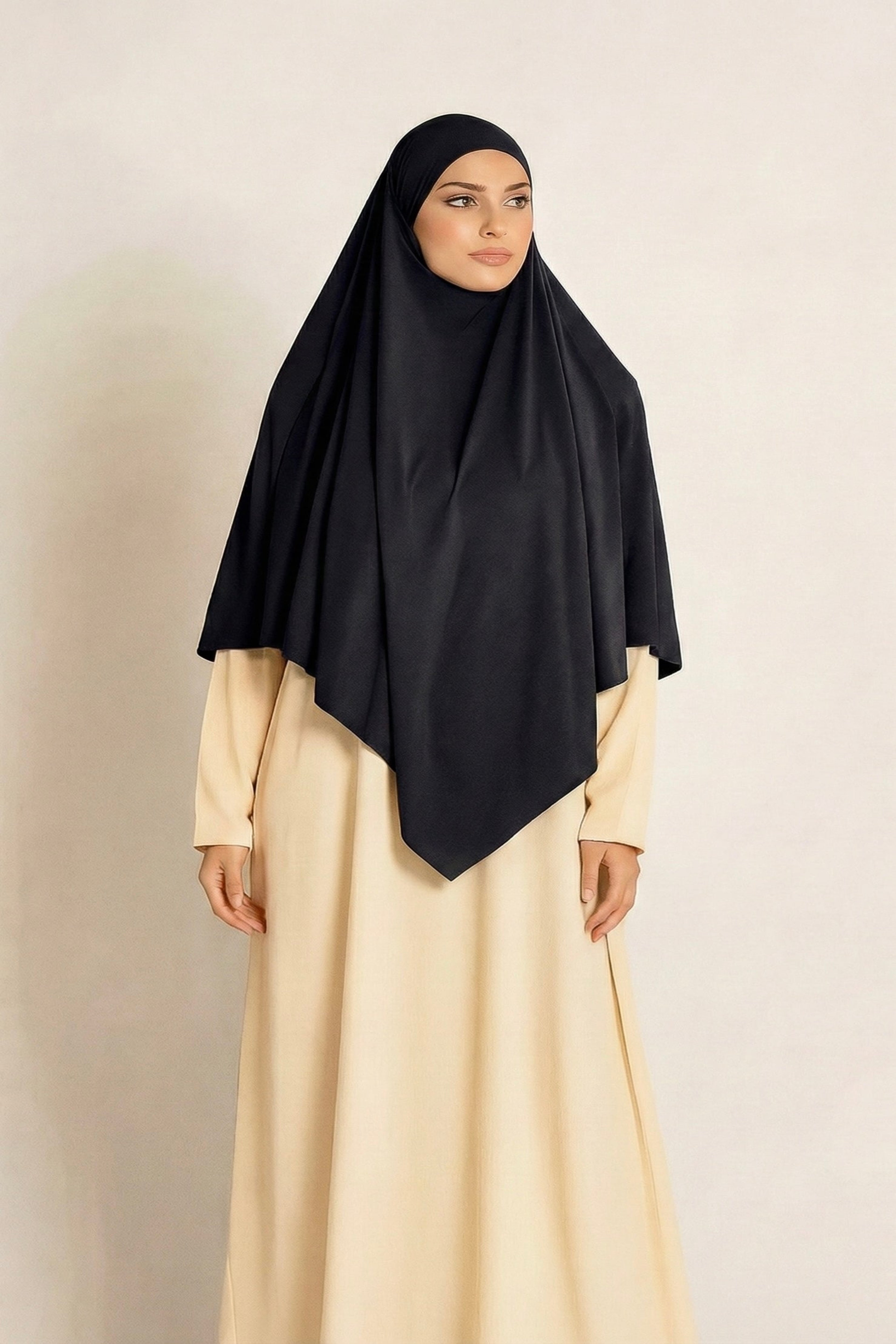 Khimar pointu en Jersey Premium