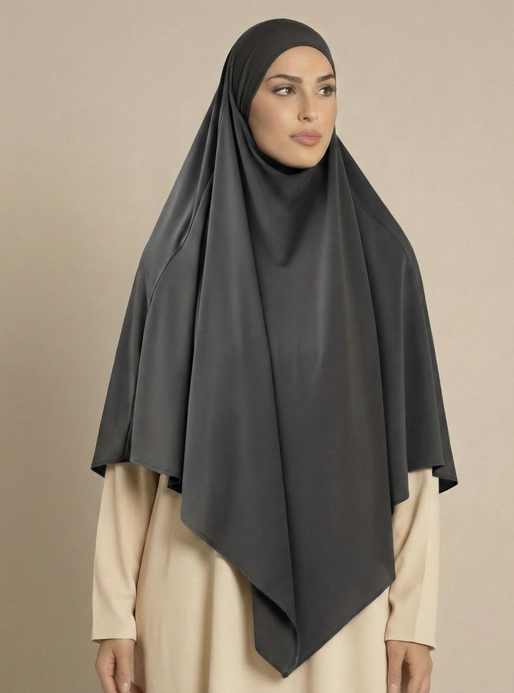 Khimar pointu en Jersey Premium