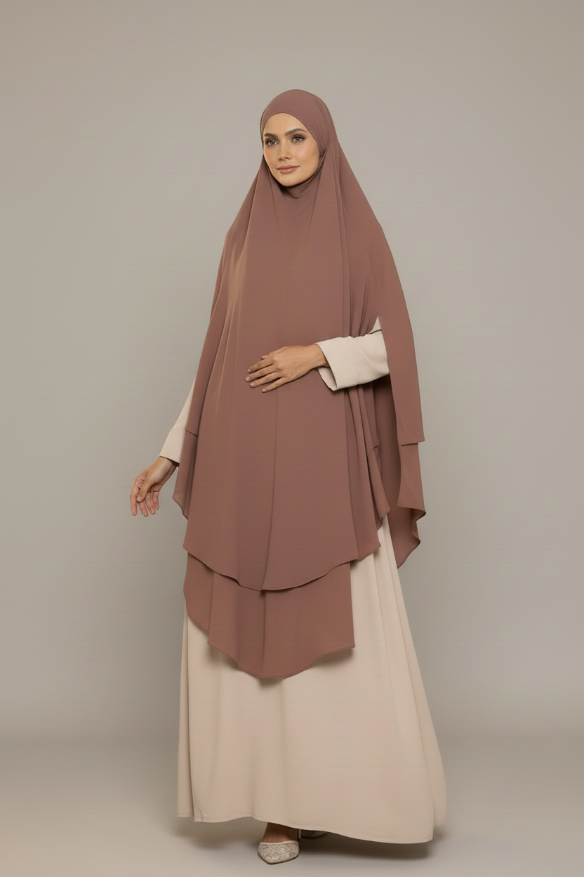 Khimar Long Mousseline