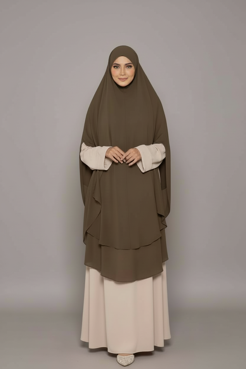 Khimar Long Mousseline