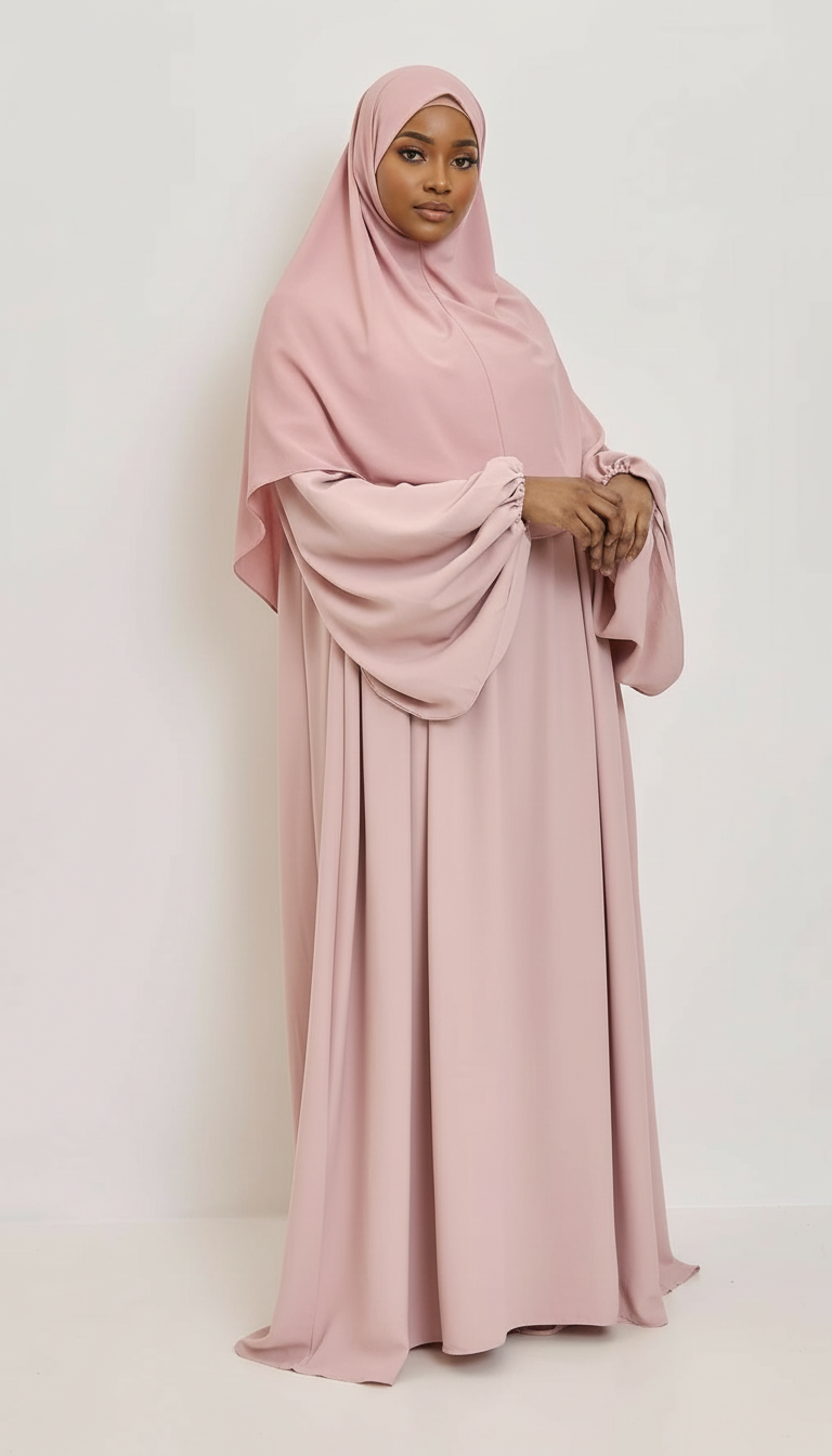 Abaya Manches bouffantes plisse