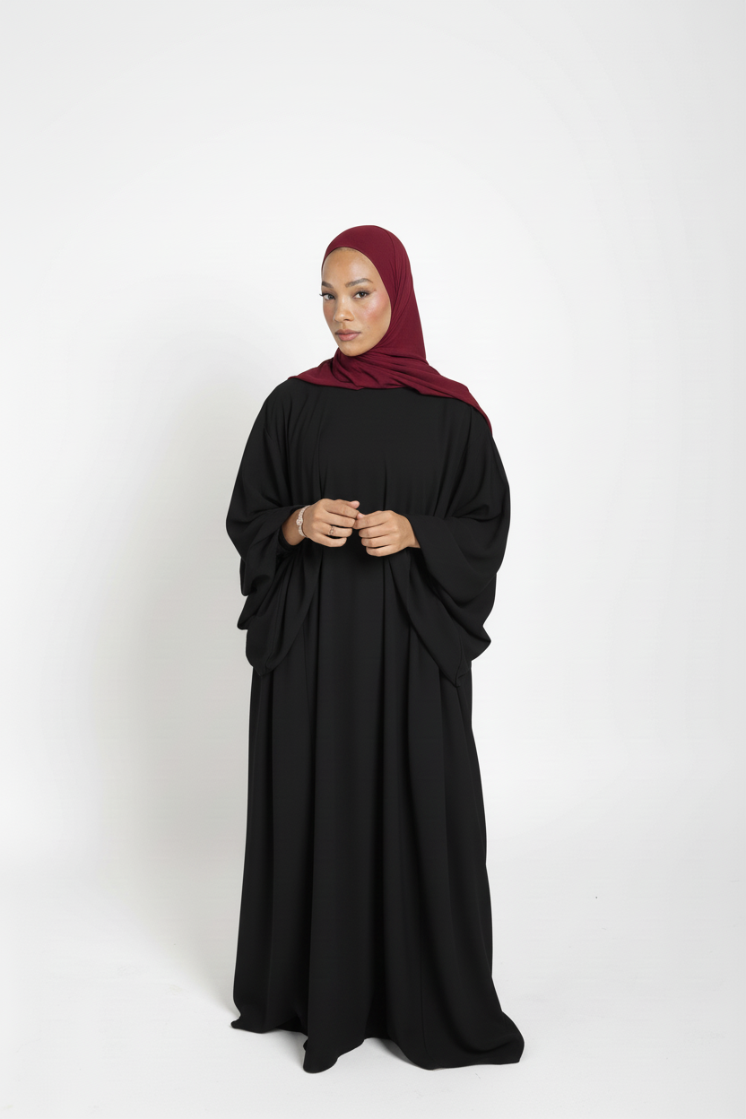Abaya manches bouffantes