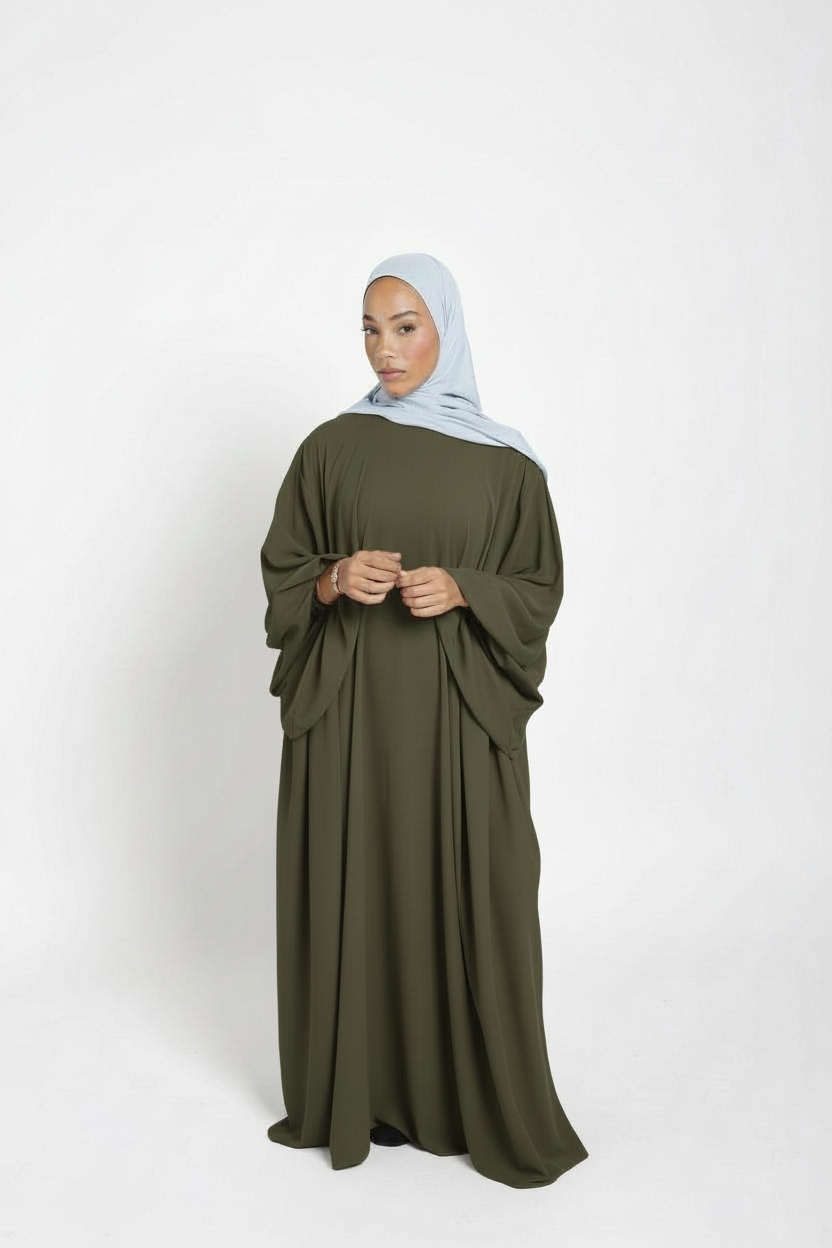 Abaya manches bouffantes