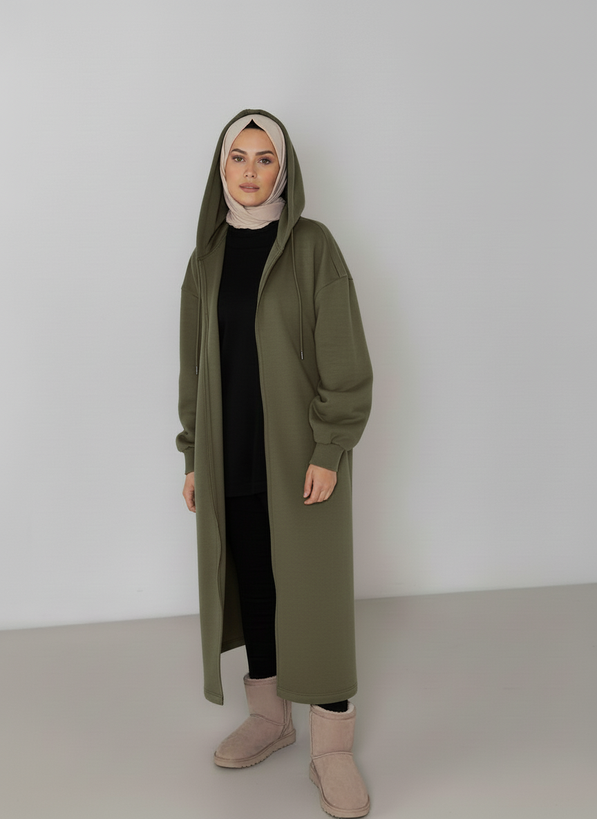 Veste Sweat longue à capuche