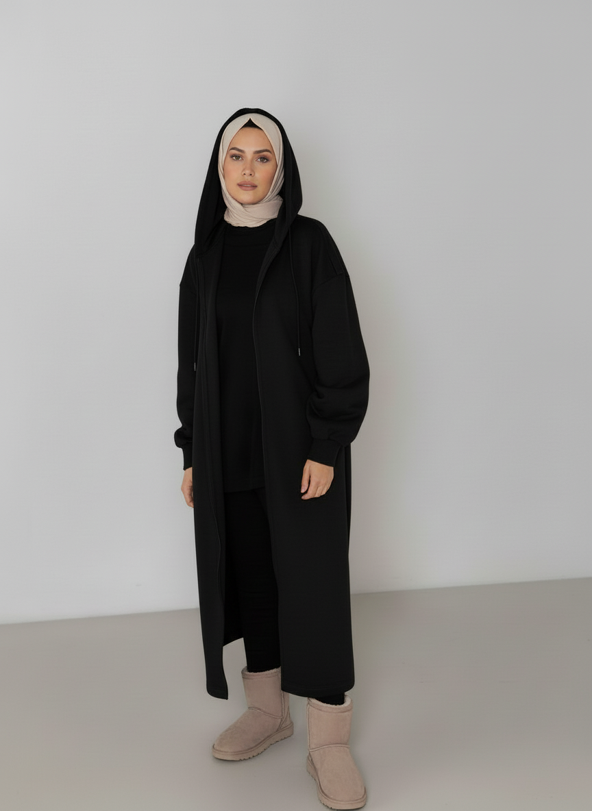Veste Sweat longue à capuche