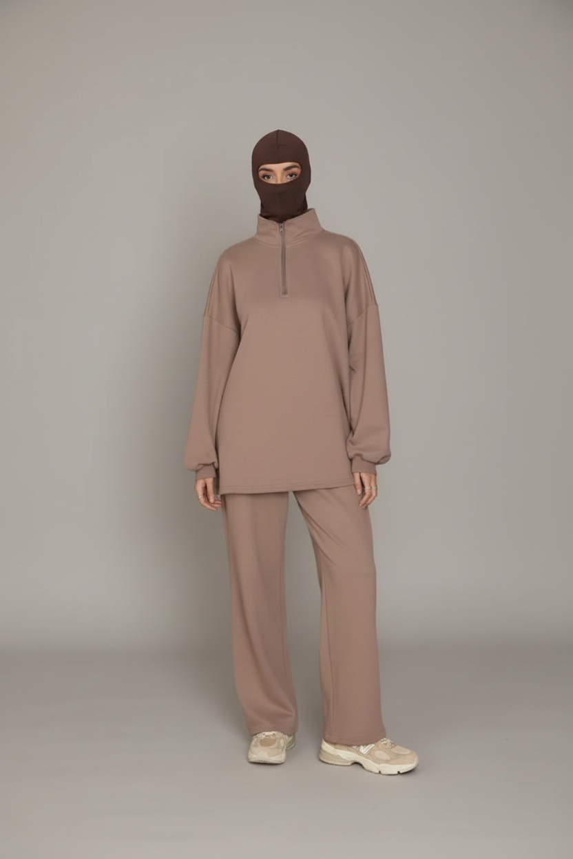 Ensemble jogging Zip