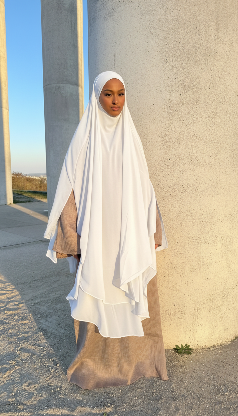 Khimar Long Mousseline