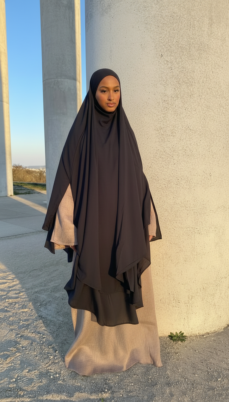 Khimar Long Mousseline
