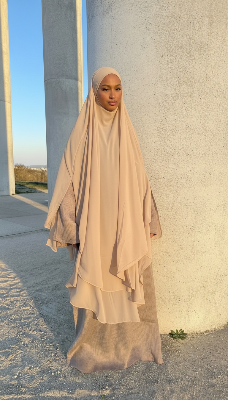 Khimar Long Mousseline