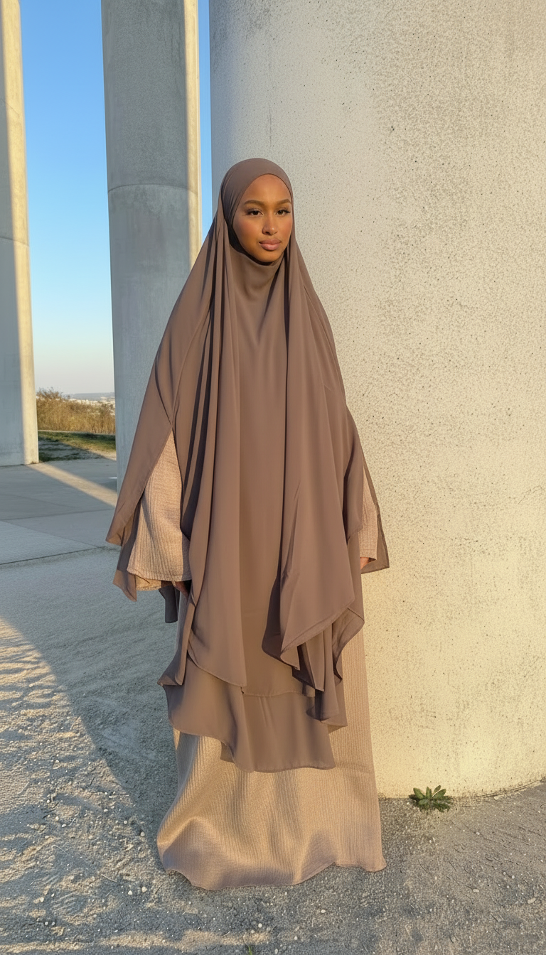 Khimar Long Mousseline