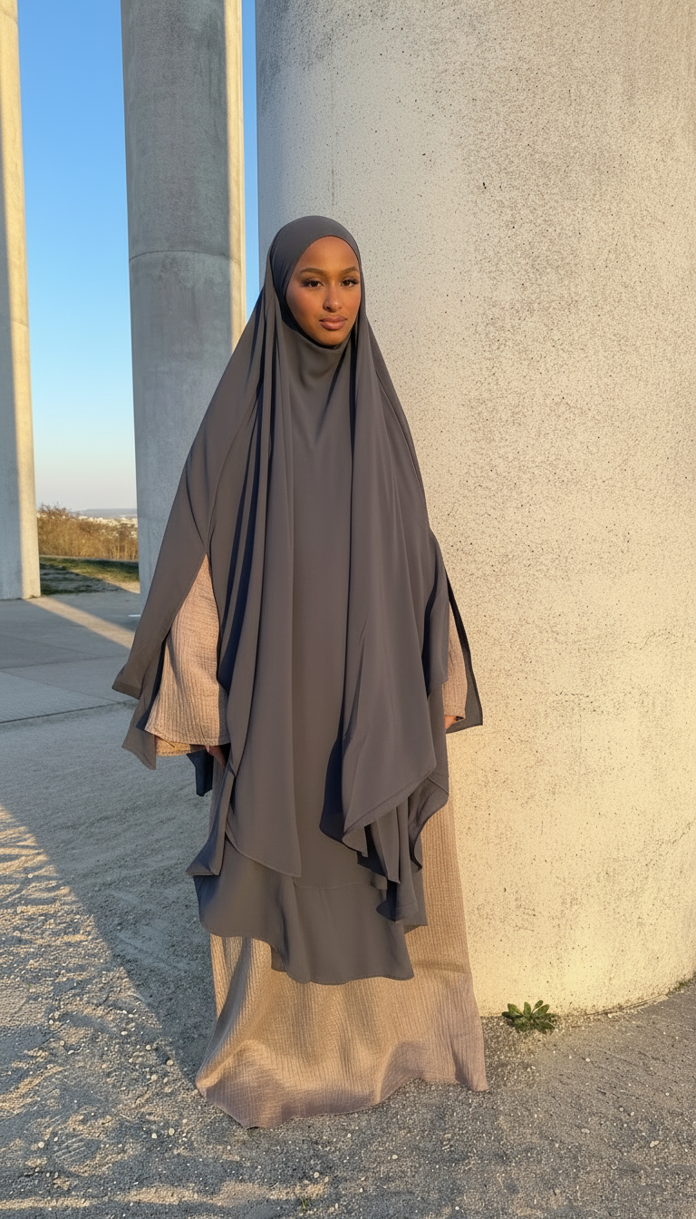 Khimar Long Mousseline