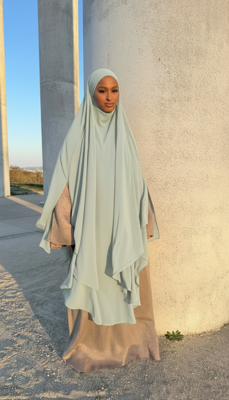 Khimar Long Mousseline