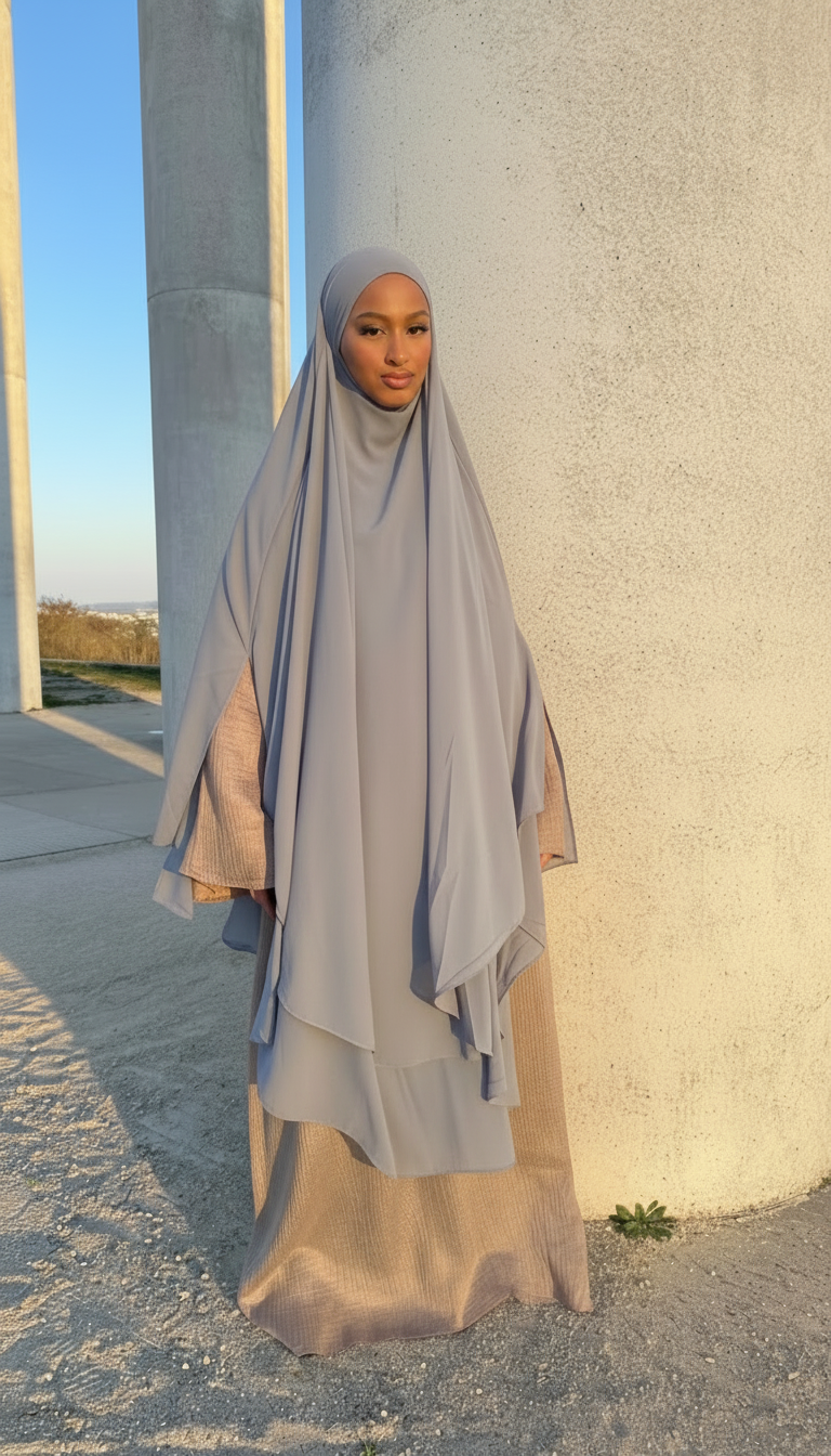 Khimar Long Mousseline