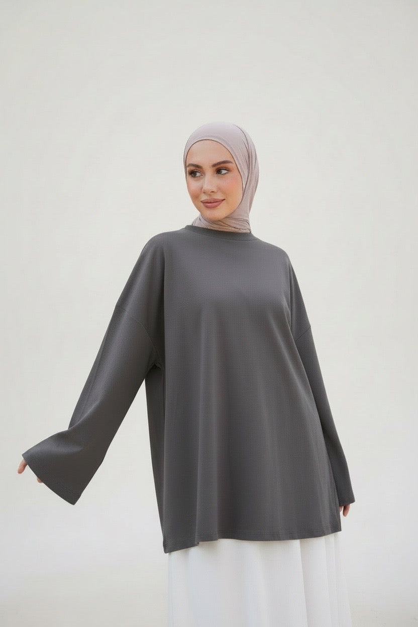 T-shirt oversize manches longues