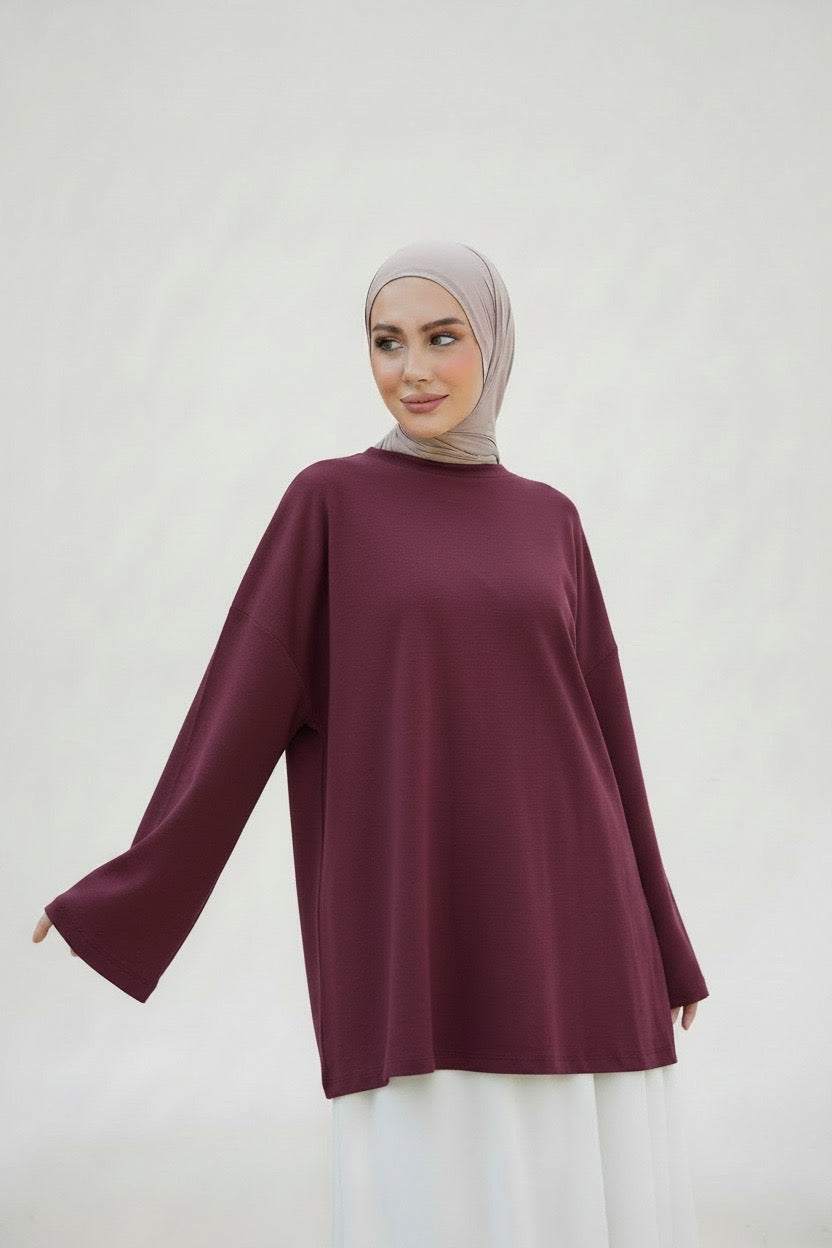 T-shirt oversize manches longues